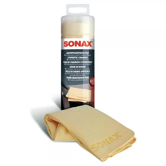 Серветка із синтетичної замші в тубі 43х32 см SONAX Autopflegetuch PLUS (417700), зображення 2