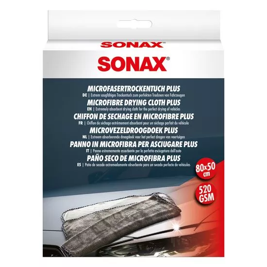 Серветка з мікрофібри для зовнішнього застосування 80х50 см SONAX Microfaser Trocken Tuch PLUS (451200), зображення 2