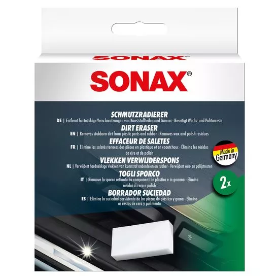 Набір меламінових губок для чищення забруднених поверхонь 2 шт SONAX SchmutzRadierer (416000), зображення 2