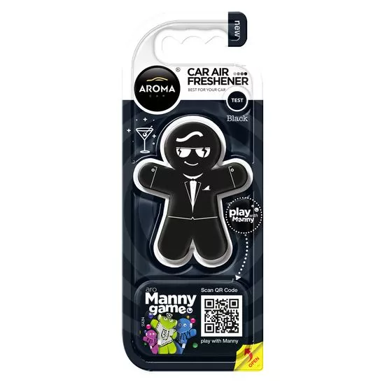 Автомобільний ароматизатор Aroma Car Manny - Black (929935), Аромат: Black