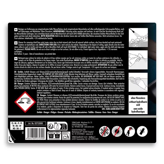 Професійний засіб для очищення ЛФП від вапняних плям 1 л SONAX PROFILINE Waterspot Remover (275300), зображення 2