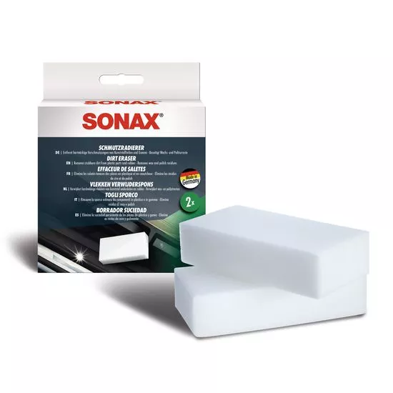 Набір меламінових губок для чищення забруднених поверхонь 2 шт SONAX SchmutzRadierer (416000)