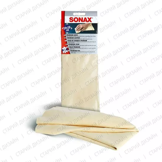 Серветка з натуральної шкіри преміум класу 59х38 см SONAX Premiumleder (416300), зображення 3