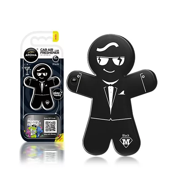 Автомобільний ароматизатор Aroma Car Manny - Black (929935), Аромат: Black, зображення 2