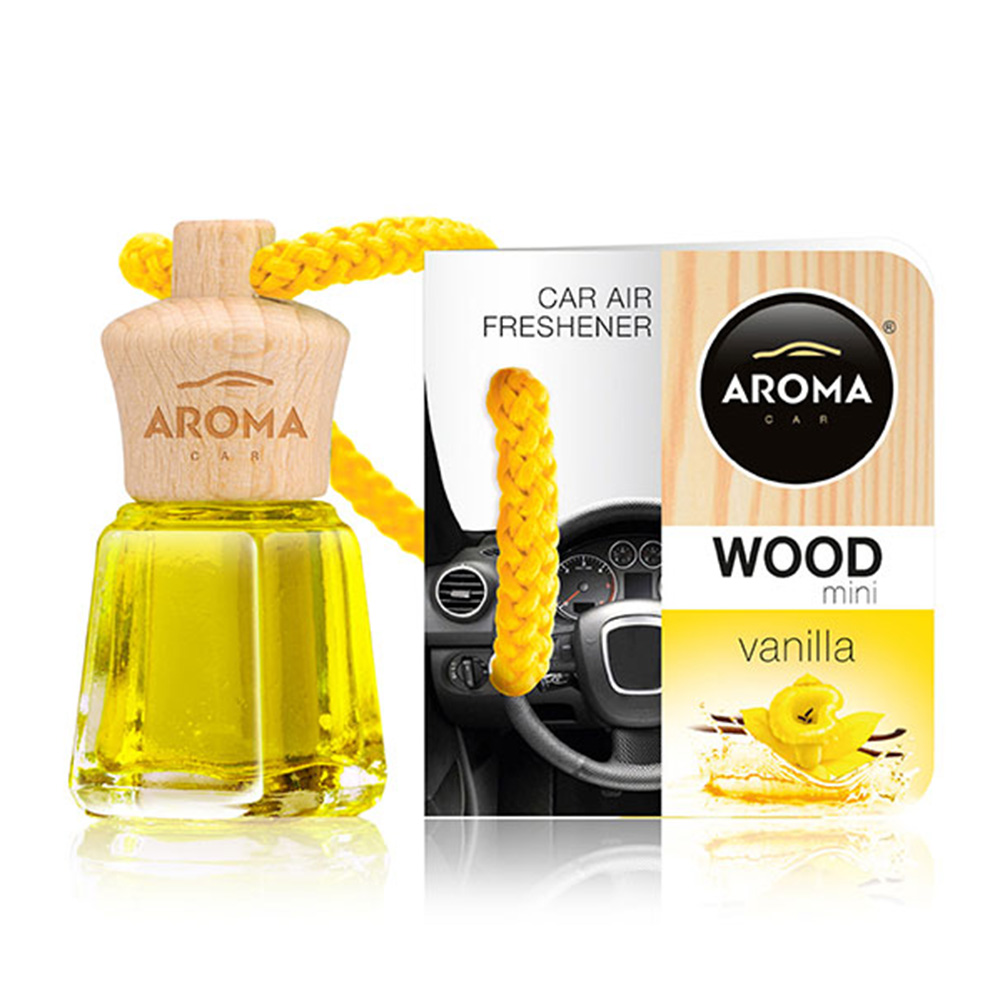 Ароматизаторы :: Автомобильные :: Подвесные :: Автомобильный ароматизатор  Aroma Car Wood Mini - Vanilla 4 мл (921502)