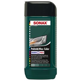 Цветной полироль с воском зелёный 250 мл SONAX Polish&Wax Color (296741), Об’єм: 250 мл