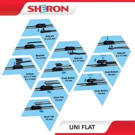 Щітка склоочисника безкаркасна 425 мм Uni flat SHERON (000591), зображення 4