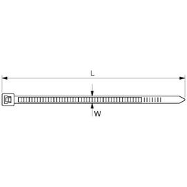 Хомут пластиковий 4,8х250 мм 100 шт білий TW-006 PROSWISSCAR (000803), зображення 2