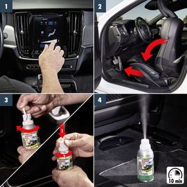 Очищувач кондиціонера антибактеріальний 100 мл SONAX Klima Power Cleaner AirAid - green lemon (323400), зображення 5