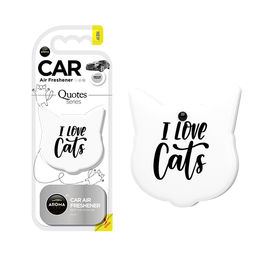 Автомобільний ароматизатор Aroma Car Art Cats Quotes - Fresh Linen (831952)