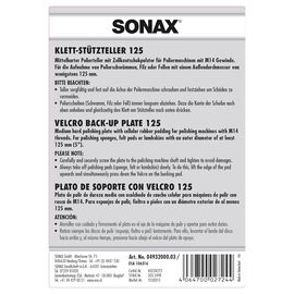 Основа для полірувальної машинки з липучкою 125 мм SONAX Velcro Backing Pad (493200), зображення 4
