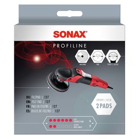 Полірувальний круг повстяний білий набір 2 шт 127 мм SONAX Filzpad (493300), зображення 2