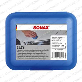 Синя глина для очищення лакофарбових поверхонь і скла 100 г SONAX Clay (450105), зображення 3