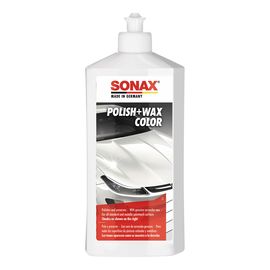 Цветной полироль с воском белый 500 мл SONAX Polish&Wax Color (296000), Об’єм: 500 мл