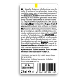 Шліфпаста для ручного видалення подряпин 75 мл SONAX SchleifPaste (320100), зображення 3