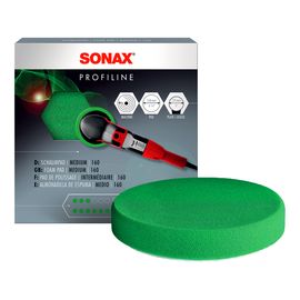 Полірувальний круг средньої жорсткості зелений 160 мм SONAX Polishing Pad Green Medium (493000)