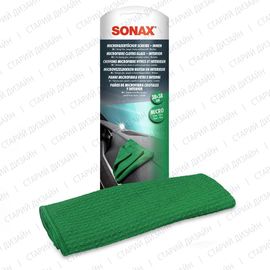 Серветка з мікрофібри для скла та інтер'єру 38х38 см SONAX MicrofaserTuch Scheibe+Innen (498400), зображення 3