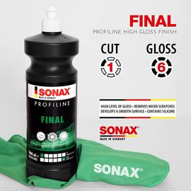 Полірувальна паста фінішна для кузова автомобіля 1 л SONAX PROFILINE Final 1-6 (278300), зображення 2