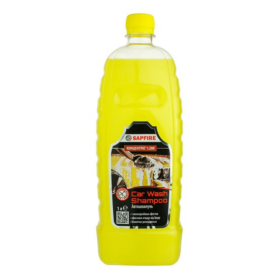Автошампунь с антикором 1 л SAPFIRE Car Wash Shampoo (745304), Об’єм: 1 л, Аромат: Цитрусовый