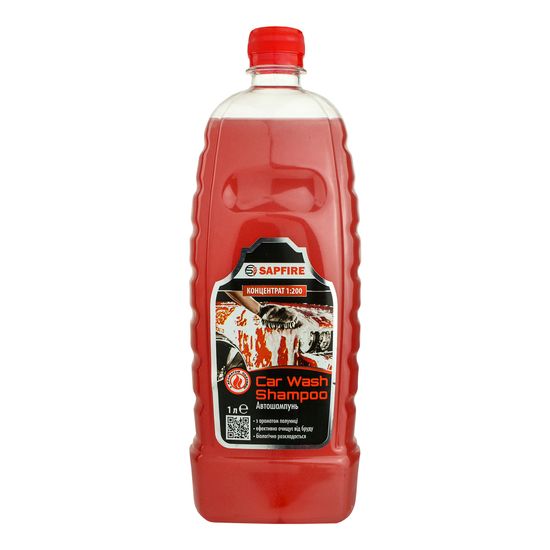Автошампунь с ароматом клубники 1 л SAPFIRE Car Wash Shampoo (745311), Об’єм: 1 л, Аромат: Полуниця