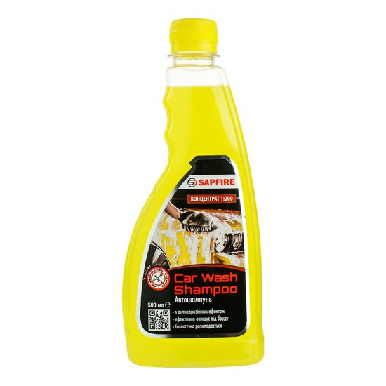 Автошампунь с антикором 500 мл SAPFIRE Car Wash Shampoo (745328), Об’єм: 500 мл, Аромат: Цитрусовый