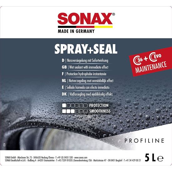 Професійне водовідштовхувальне захисне покриття для кузова 5 л SONAX PROFILINE Spray + Seal (243500), зображення 3
