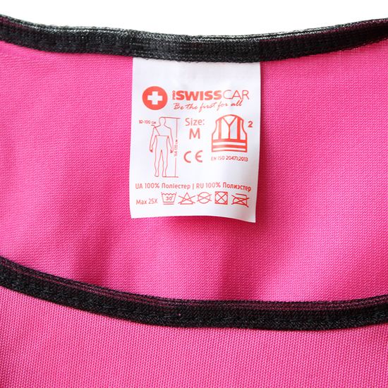 Жилет сигнальний дитячий M рожевий WVK-04 PROSWISSCAR (001725), зображення 2