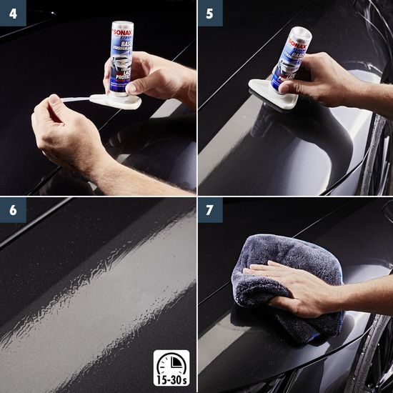 Набір для захисту ЛФП керамічним покриттям (рідке скло) 240 мл SONAX XTREME Ceramic Lackprotect (247941), зображення 8