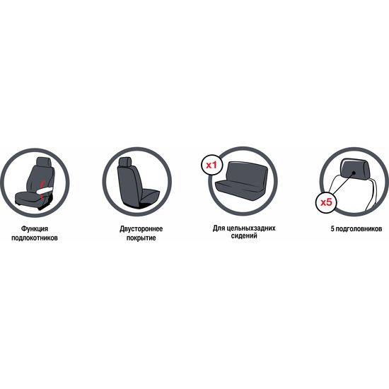 Чохли для салона ортопедичні універсальні PUFI PUZZLE чорний/бежевий (310448), зображення 3