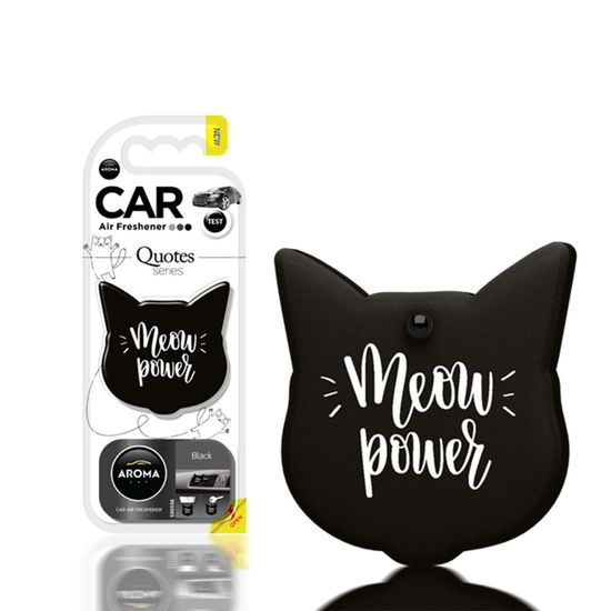 Автомобільний ароматизатор Aroma Car Art Cats Quotes - Black (831969), Аромат: Black