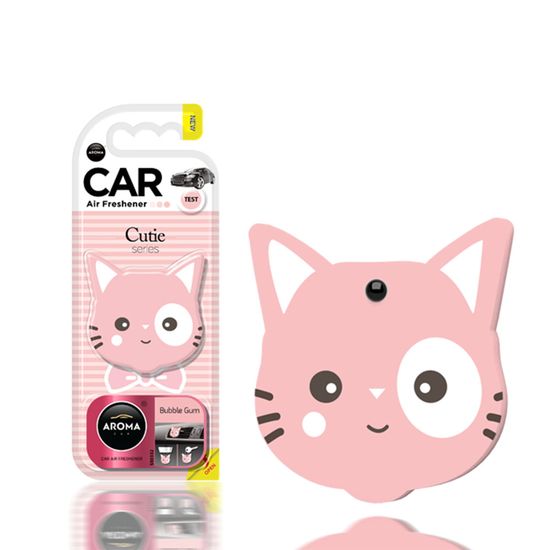 Автомобільний ароматизатор Aroma Car Art Cats Cutie - Bubble Gum (831976), Аромат: На обдув + Підвісний