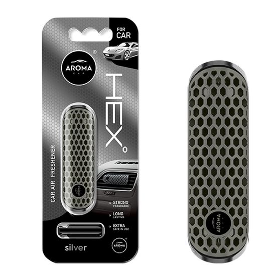 Автомобільний ароматизатор Aroma Car HEX - Silver (835769), Аромат: Silver, зображення 2