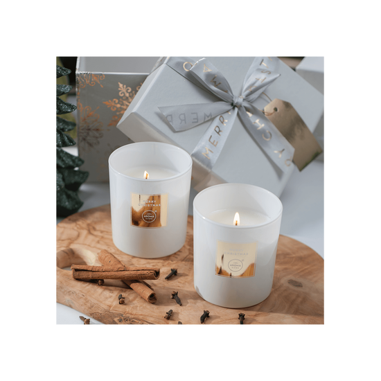 Ароматична свічка Aroma Home Merry Christmas - Апельсин та гвоздика 140 г (839897), Аромат: Апельсин и гвоздика, зображення 2