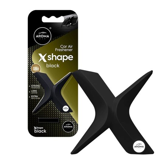 Автомобільний полімерний ароматизатор Aroma Car X Shape - Black (108984), Аромат: Black, зображення 2