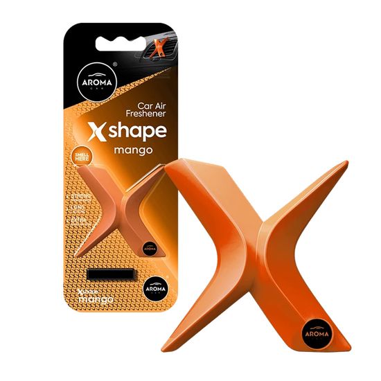 Автомобільний полімерний ароматизатор Aroma Car X Shape - Mango (108991), Аромат: Mango, зображення 2