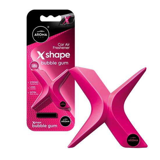 Автомобільний полімерний ароматизатор Aroma Car X Shape - Bubble Gum (109578), Аромат: Bubble Gum, зображення 2
