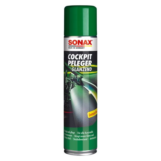 Очисник пластику глянцевий 400 мл SONAX Cockpitpfleger - lemon-fresh (343300), Об’єм: 400 мл, Аромат: Лимон