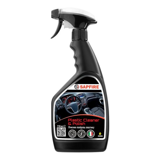 Очищувач-поліроль пластика 710 мл SAPFIRE Plastic Cleaner & Polish - лимон (002838), зображення 2
