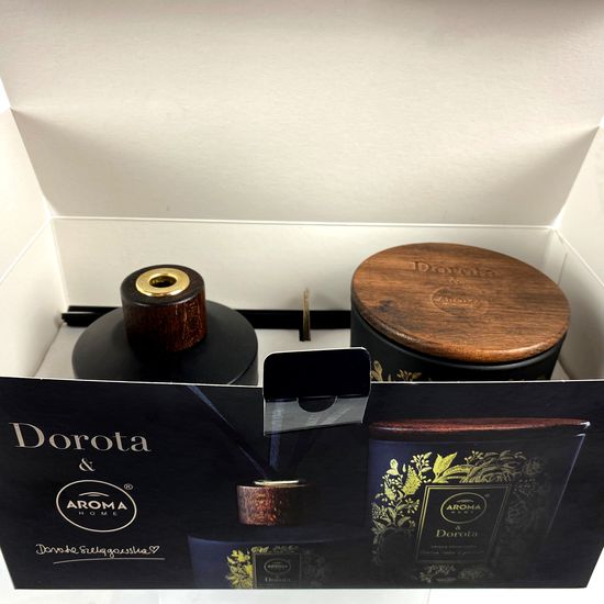 Набір з ароматичної свічки та аромапалочок Aroma Home XMASS BOX "Чорна троянда з пачулі" 150г + 100мл (100155), зображення 3