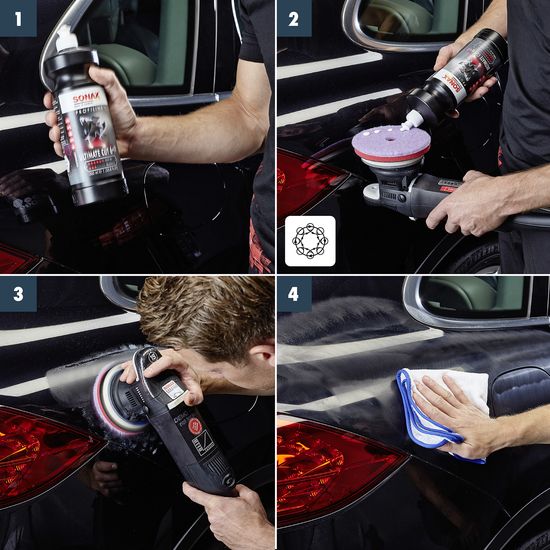 Стартова полірувальна паста для кузова автомобіля 1 л SONAX PROFILINE Ultimate Cut 6 +/3 (239300), зображення 9