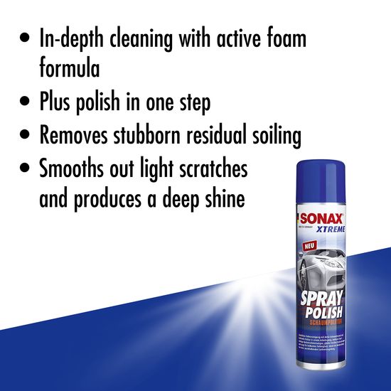 Пінний поліроль-очисник кузова з блиском 320 мл SONAX XTREME SprayPolish (241300), зображення 6