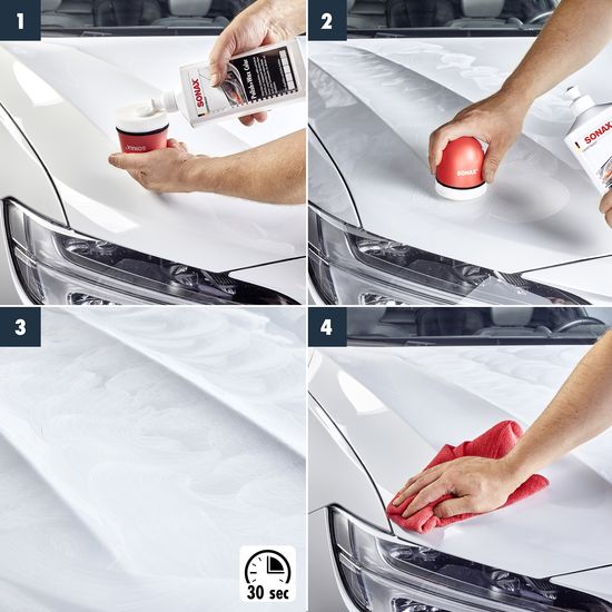 Цветной полироль с воском белый 500 мл SONAX Polish&Wax Color (296000), Объем (В): 500 мл, изображение 6