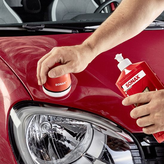 Цветной полироль с воском красный 500 мл SONAX Polish&Wax Color (296400), Об’єм: 500 мл, зображення 5