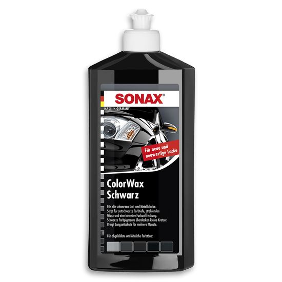 Цветной жидкий воск чёрный 500 мл SONAX ColorWax Schwarz (298200)