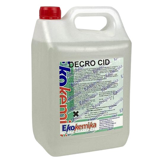 Концентрований кислотний засіб для видалення накипу та молочного каменю 5 л Ekokemika Clean Line DECRO CID (545555), Об’єм: 5 л
