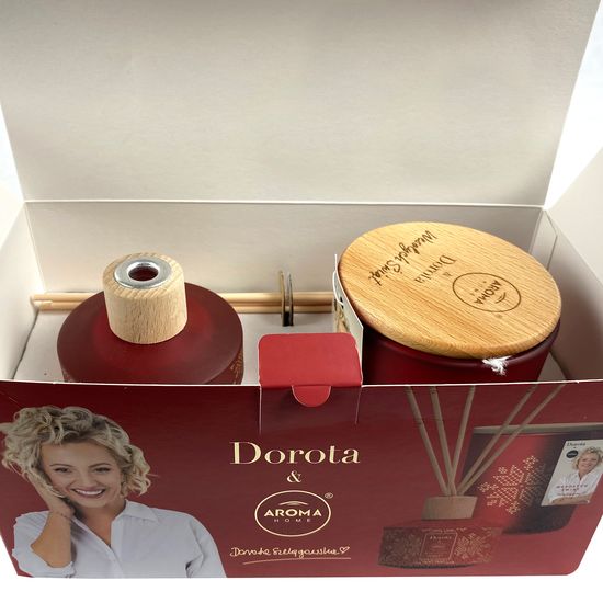 Набір з ароматичної свічки та аромапалочок Aroma Home XMASS BOX "Вечірня кориця" 150г + 100мл (832010), зображення 8
