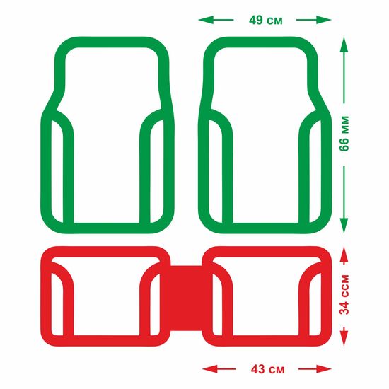 Гумові килимки в салон PUFI CLASSIC HB сірі (122317), зображення 2
