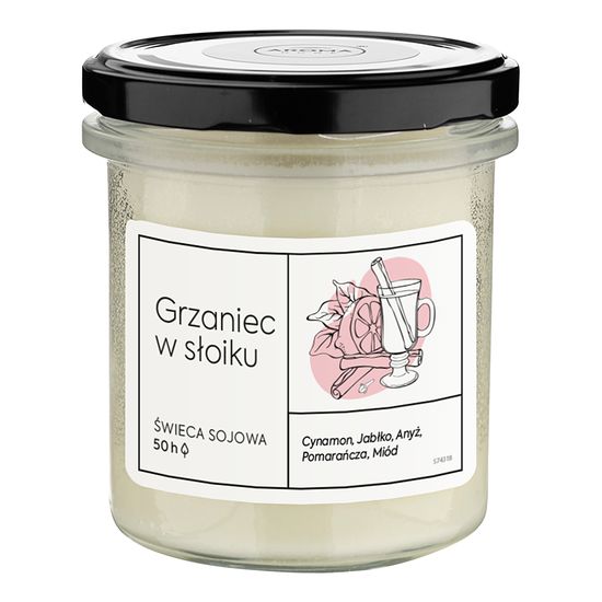 Ароматична свічка Aroma Home, Крафтова серія - Глінтвейн в банці 230 г (103262), Аромат: Глитвейн