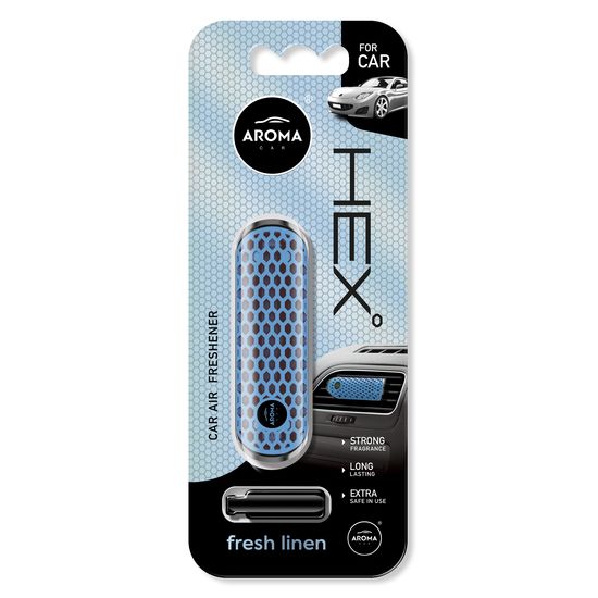 Автомобільний ароматизатор Aroma Car HEX - Fresh Linen (104474), Аромат: Fresh Linen