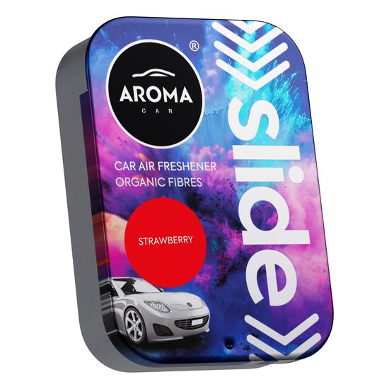 Автомобільний ароматизатор Aroma Car Organic SLIDE - Strawberry (116910), Аромат: Strawberry